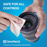 SmoTecQ paño para pantallas 7×6 pulgadas, limpia sin residuos.