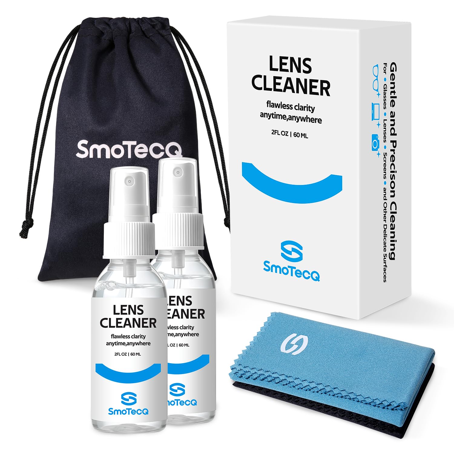 SmoTecQ spray limpiador de gafas de 59 ml, ideal para uso diario