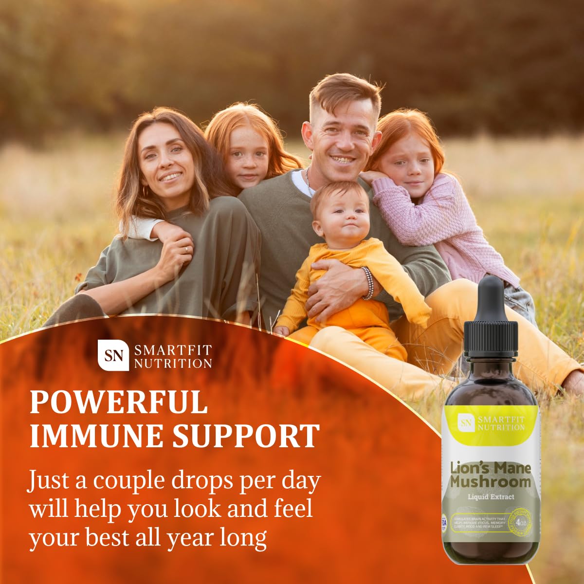 Toma en vaso con Lions Mane Extract para enfoque