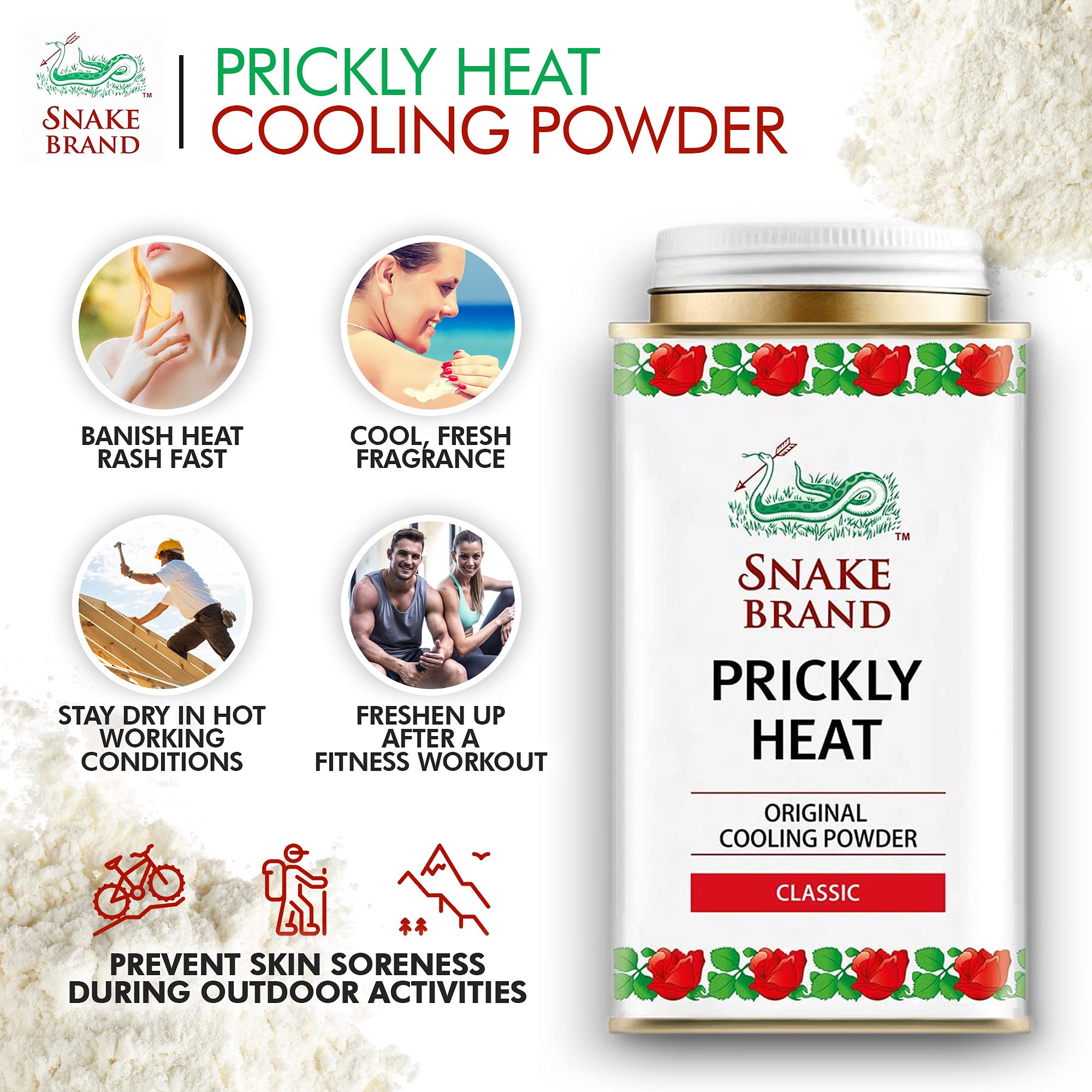Marca Snake ideal para actividades al aire libre, mantiene la piel seca.