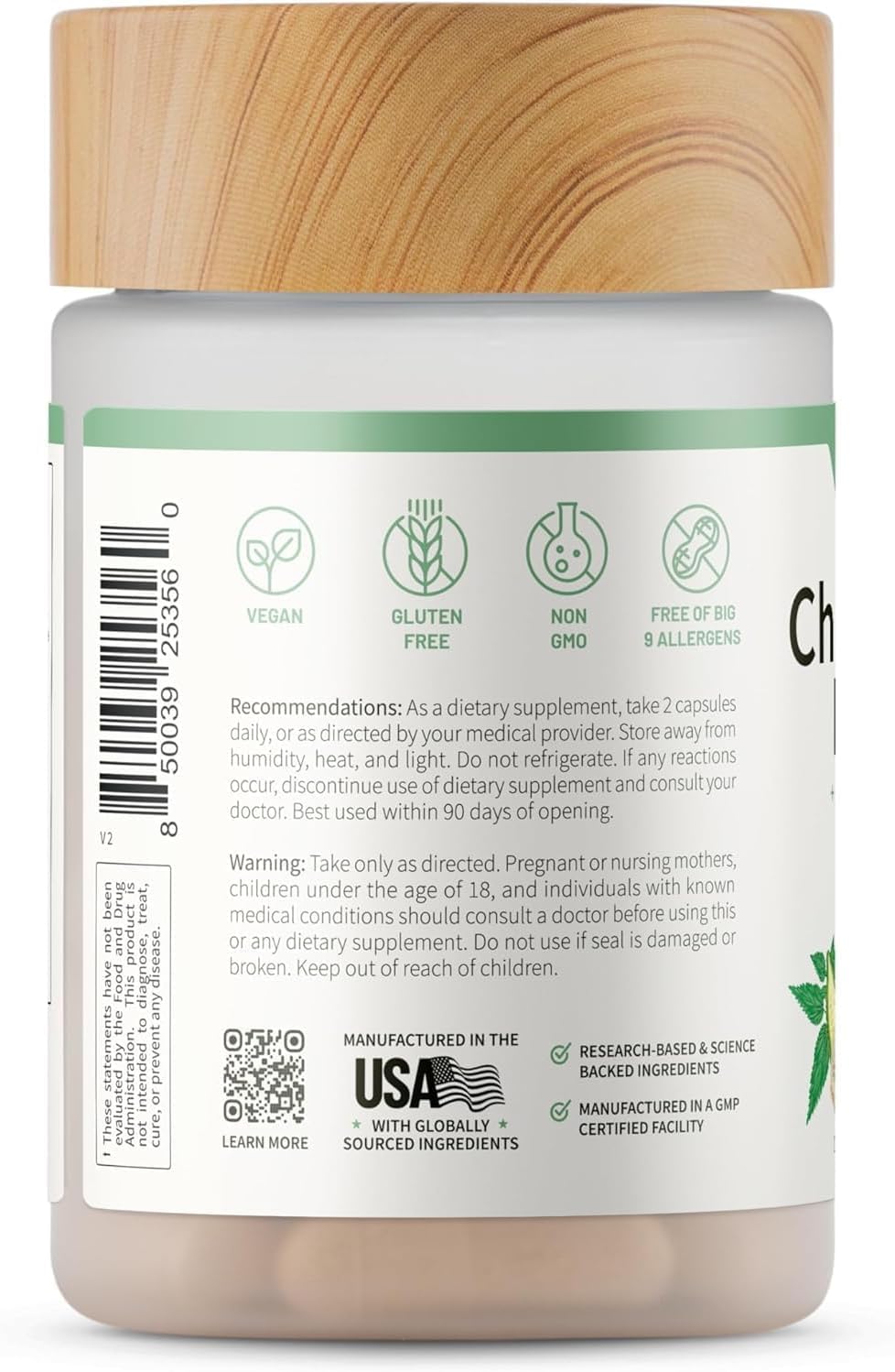 Snap Supplements Salud Colesterol: envase libre de OGM y gluten