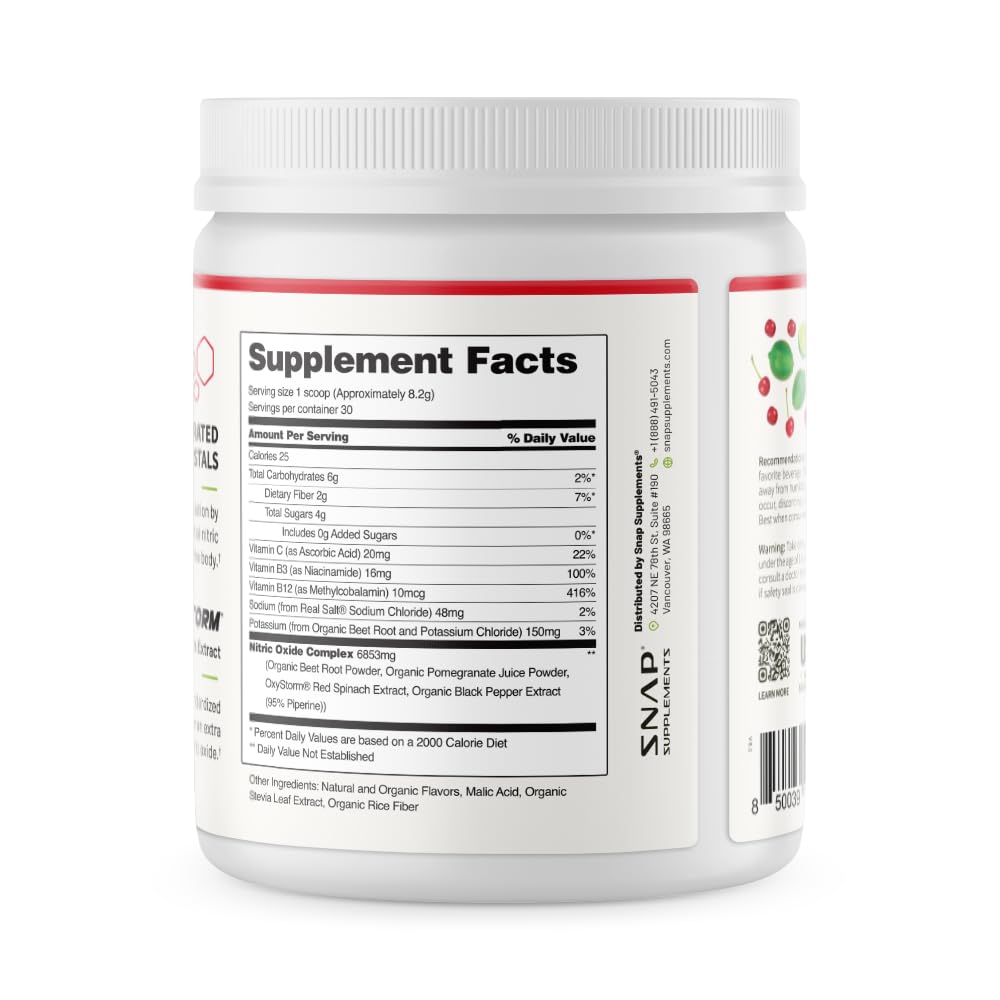 Snap Supplements batido con polvo de remolacha para recuperación diaria.