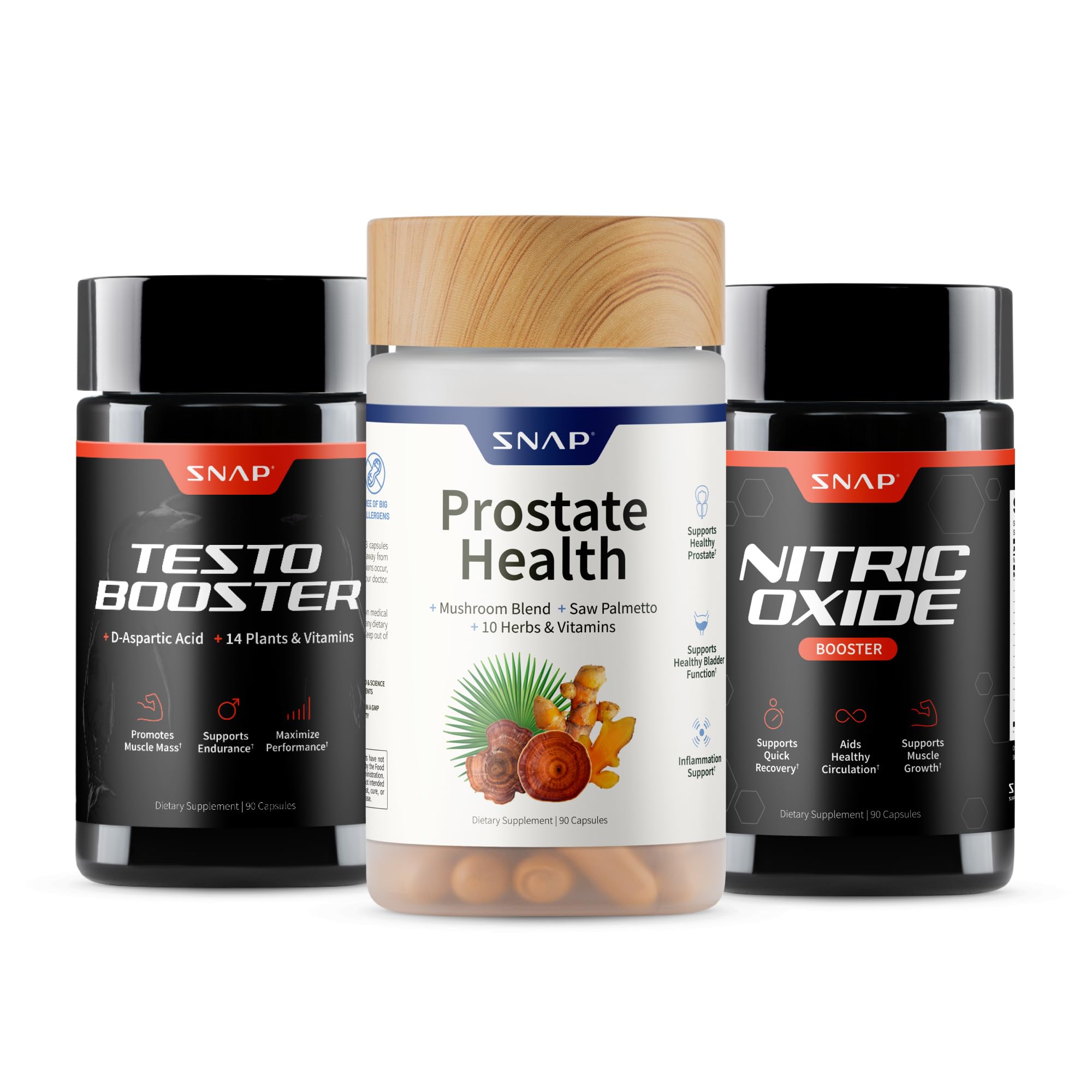 Snap Supplements Big Boy Bundle: energía diaria para el bienestar masculino.
