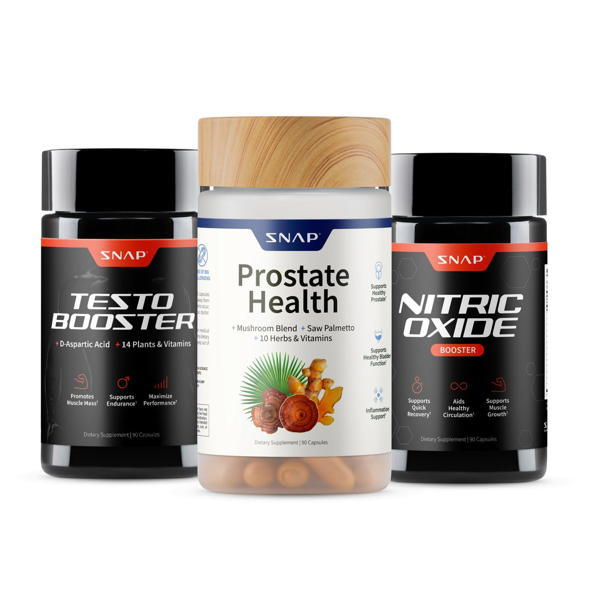 Snap Supplements Big Boy Bundle: energía diaria para el bienestar masculino.