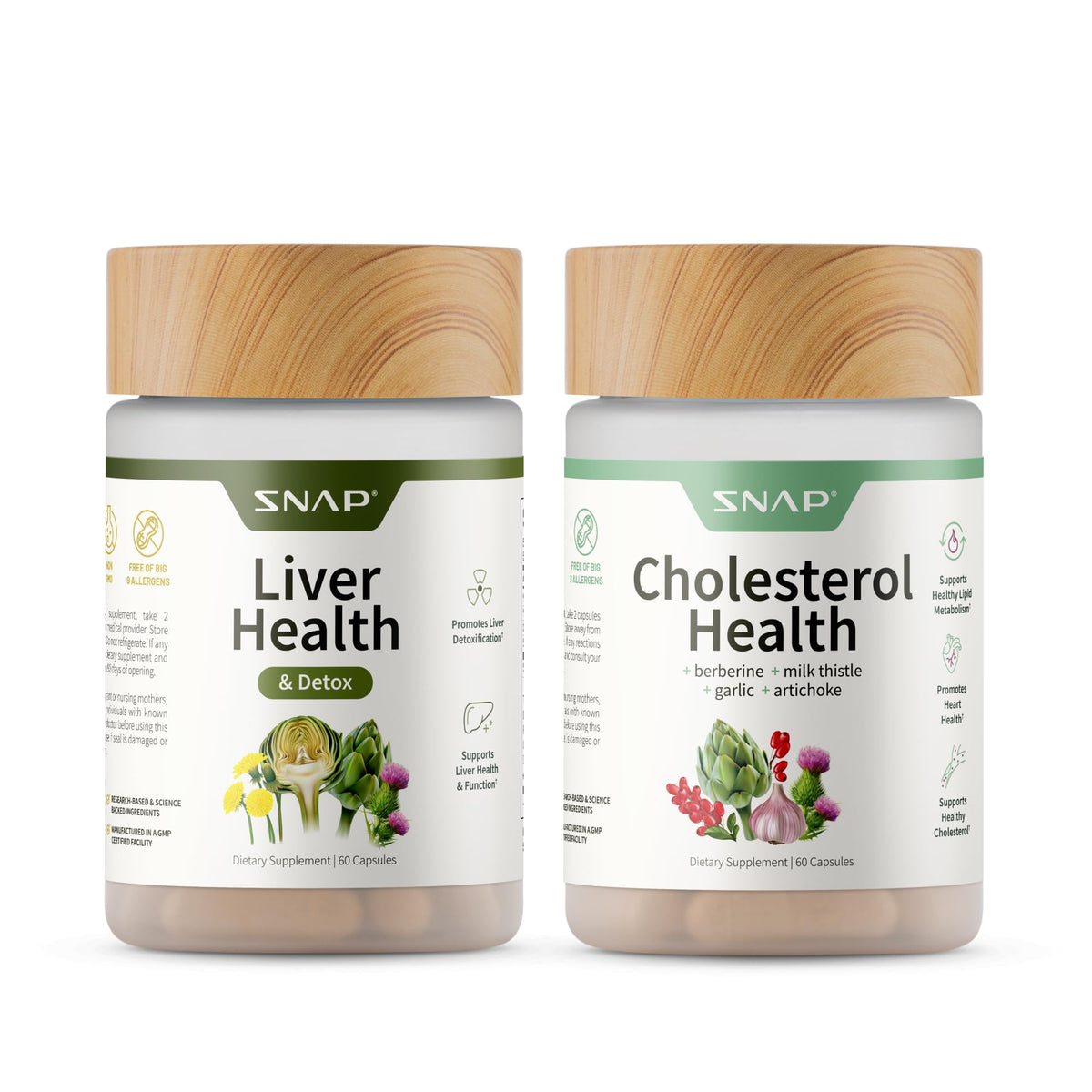Snap Supplements bundle Higado Saludable y Detox: apoyo diario a la función hepática.