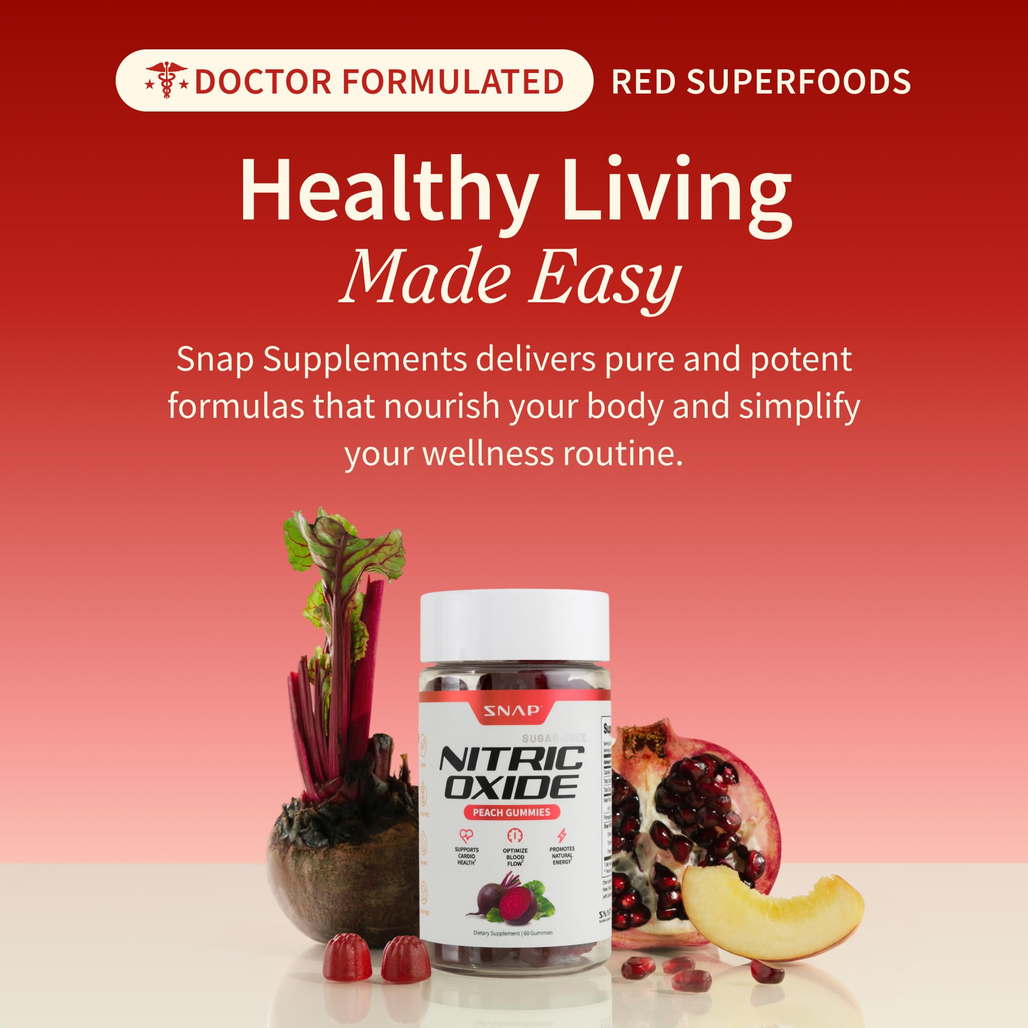 Etiqueta de Snap Supplements con certificaciones y origen de ingredientes de calidad.