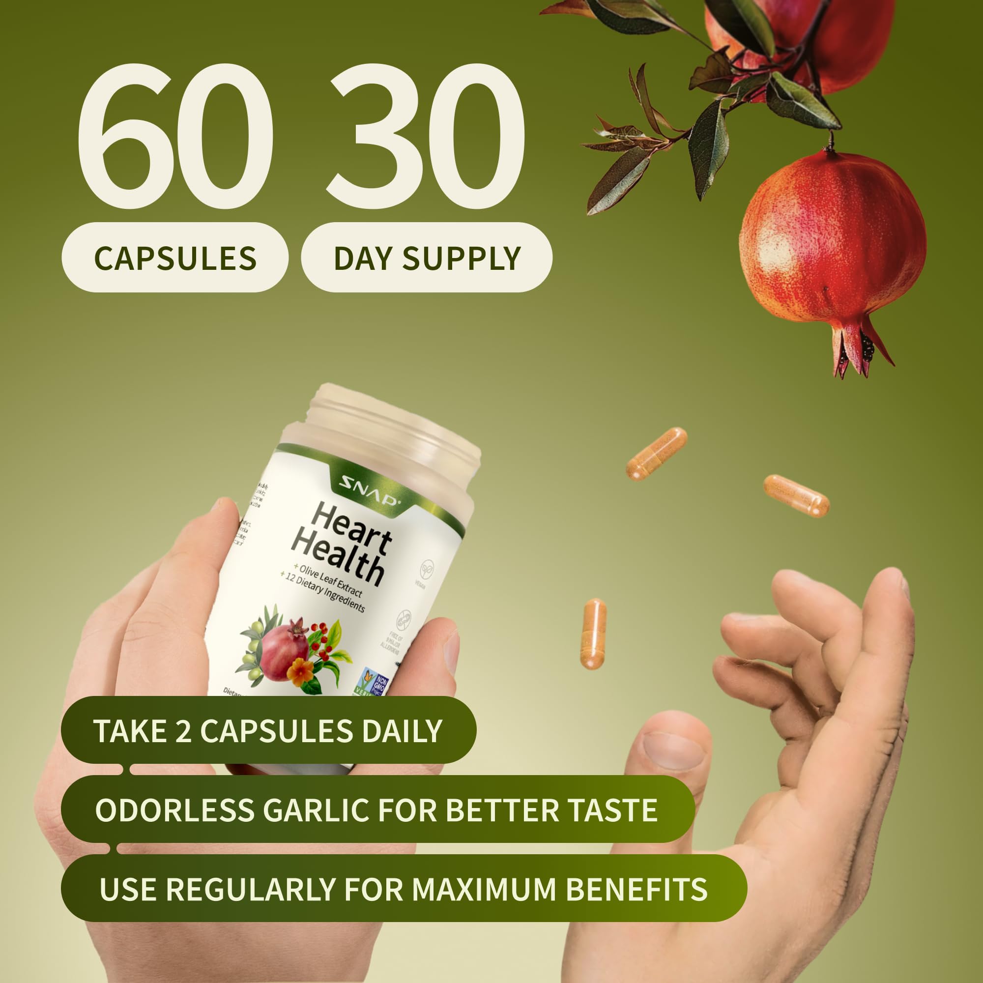 Snap Supplements Hoja Olivo: extracto natural para corazón y circulación