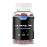 Gominolas L-Carnitine Tartrate de Snap Supplements en bote, ideales para energía diaria.