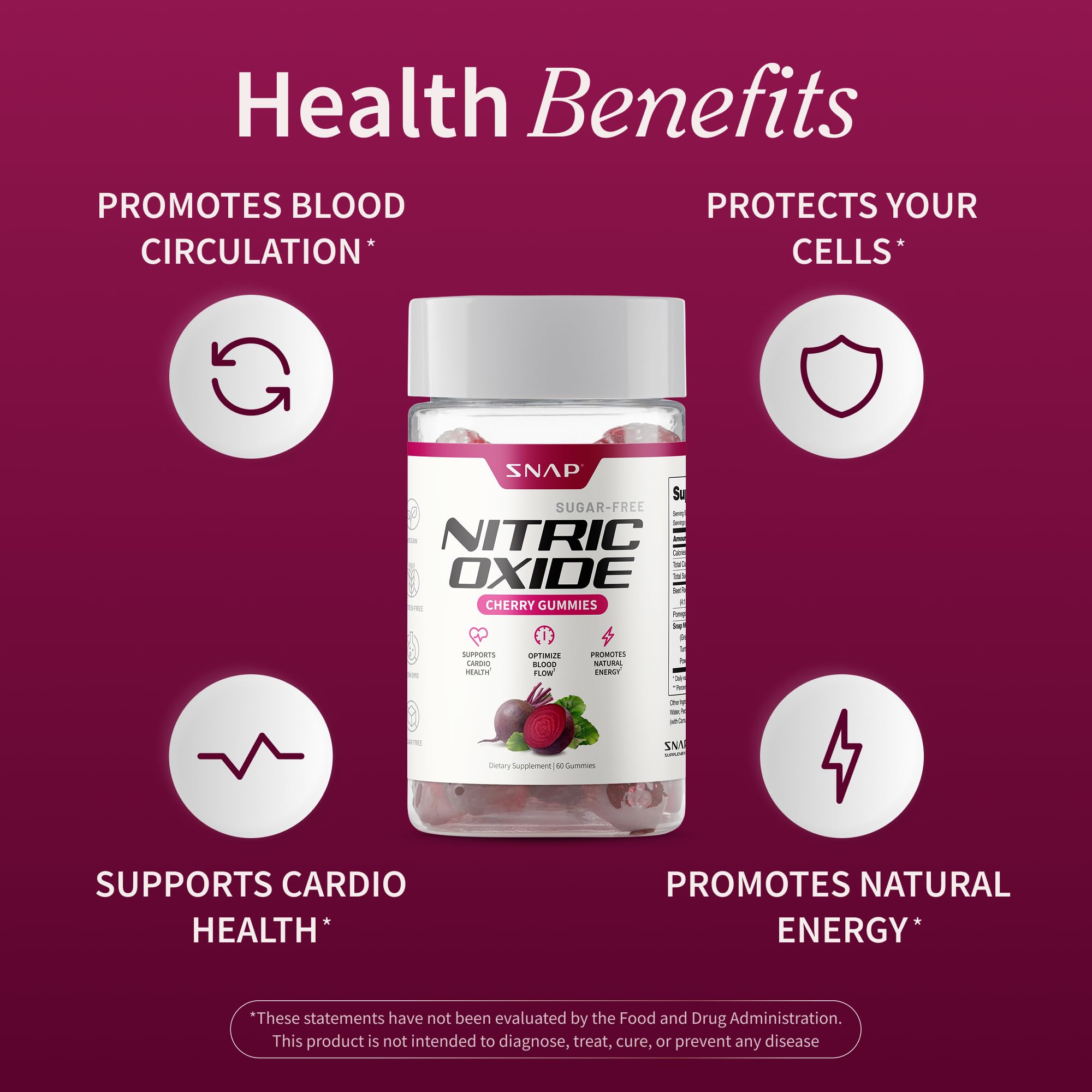 Polvo de granada de Snap Supplements para antioxidantes y sabor.