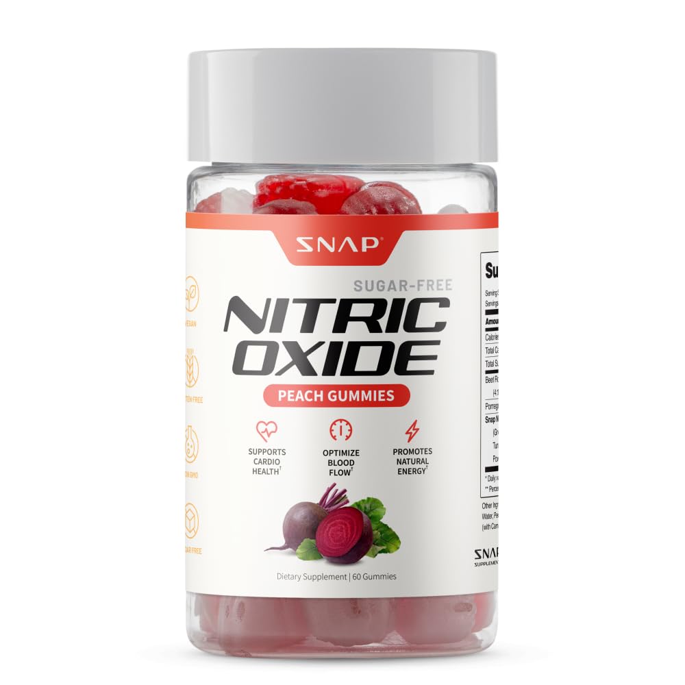 Snap Supplements: gomitas de óxido nítrico con remolacha orgánica para energía diaria.