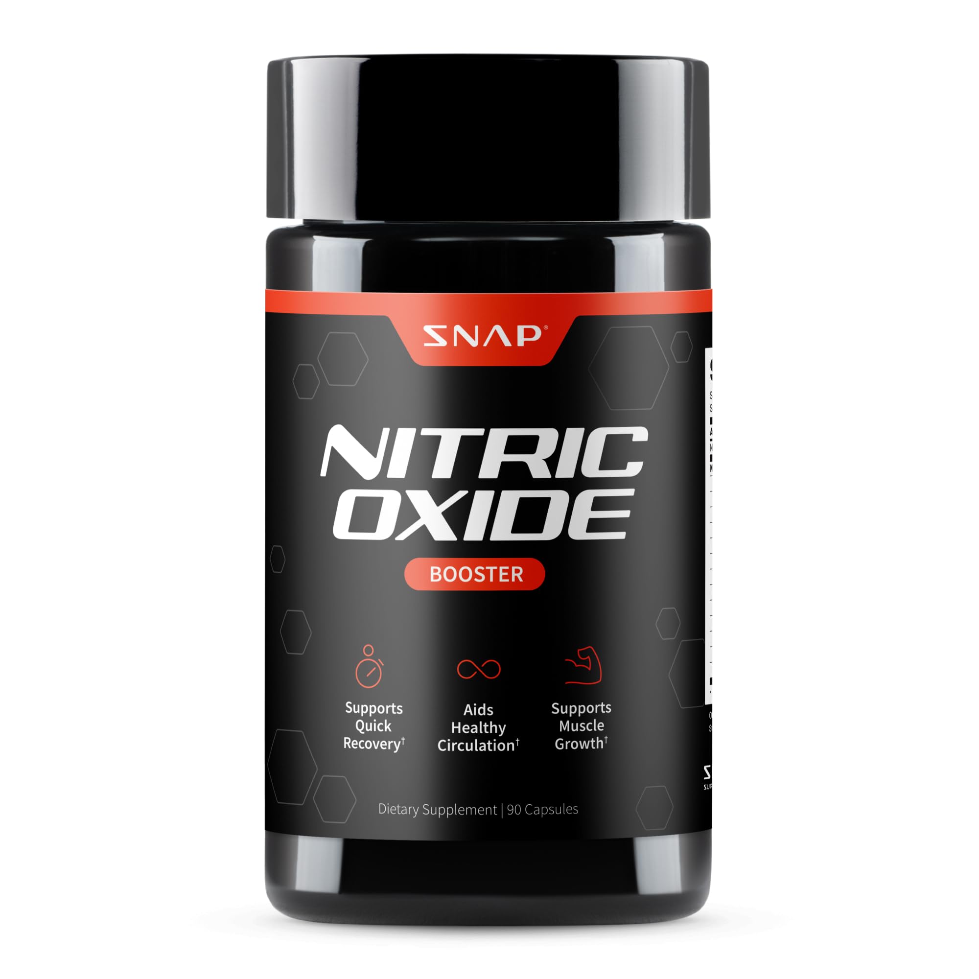 Snap Supplements potenciado oxido nitrico en cápsulas para energía natural durante el entrenamiento