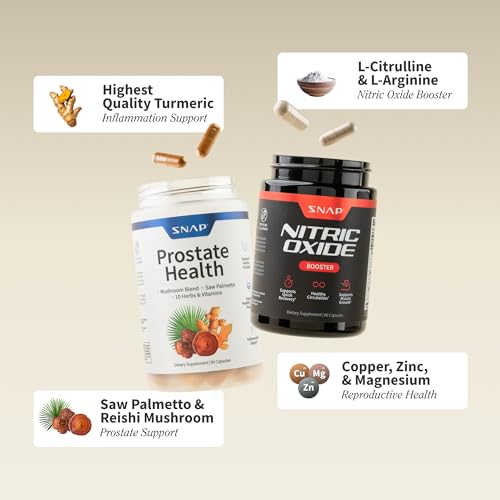 Cápsulas Snap Supplements para salud de la próstata y bienestar urinario.