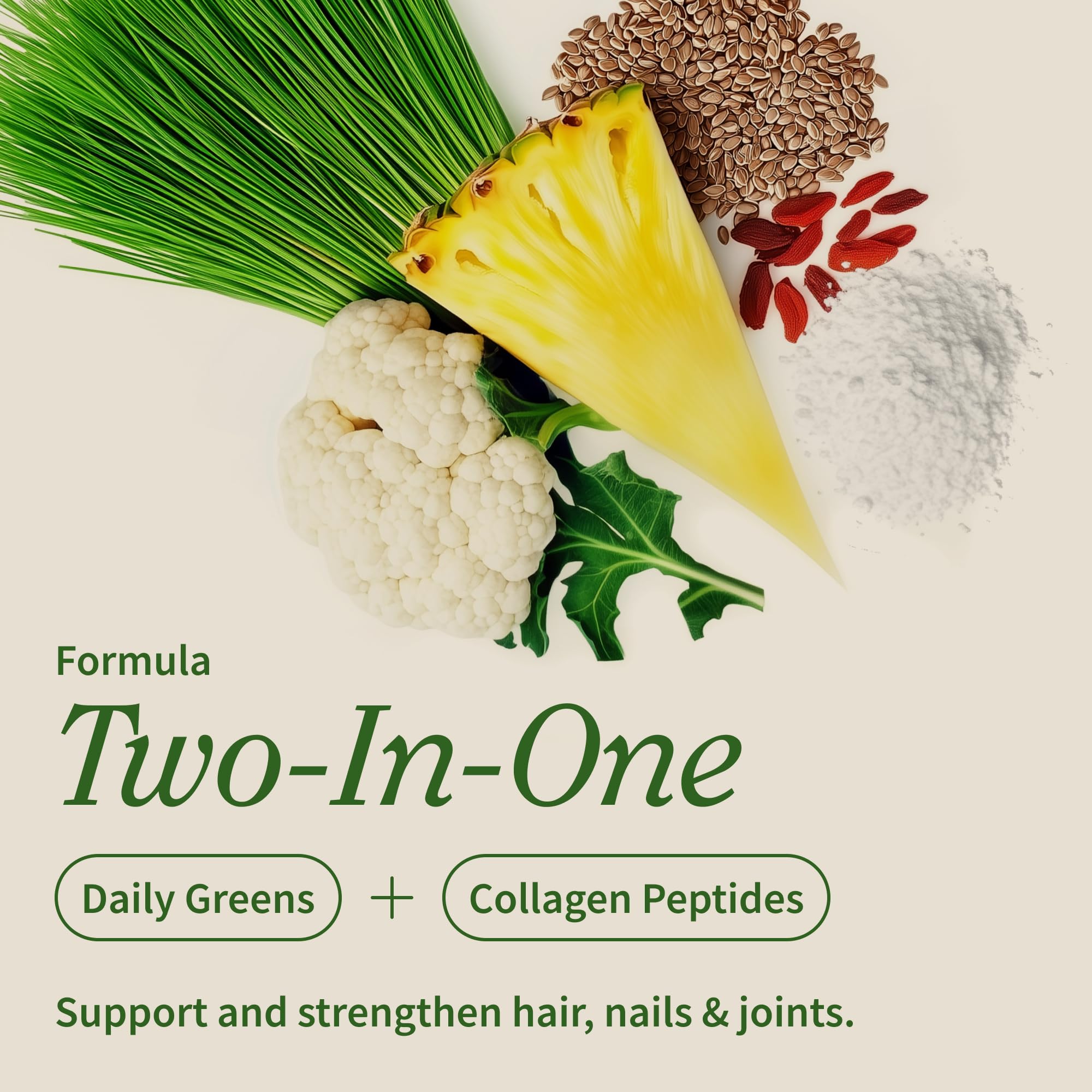 Etiqueta de Snap Supplements Super Greens destaca ingredientes de alta calidad para nutrición diaria.