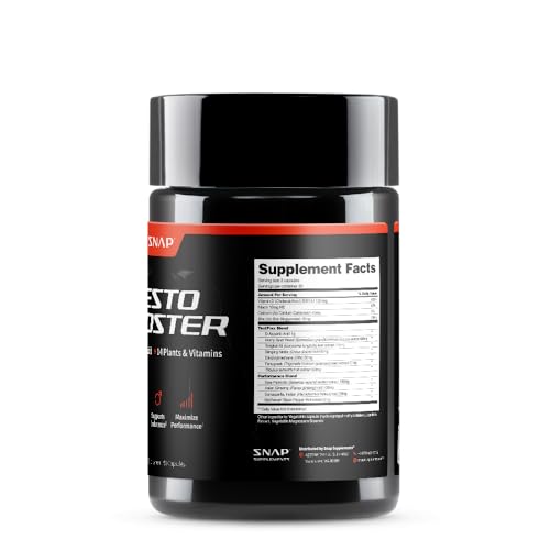 Embalaje de Snap Supplements Testosterona, acabado limpio.