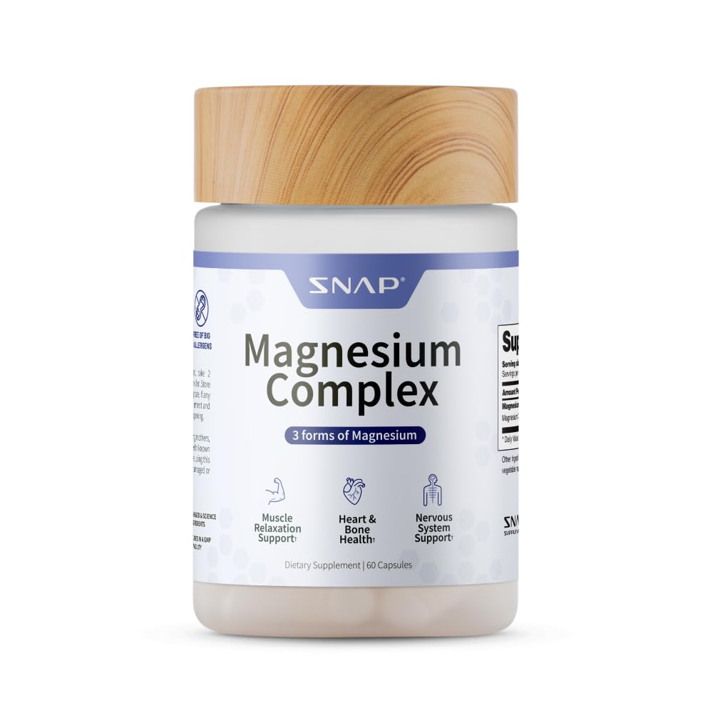 Snap Supplements: cápsula de magnesio triple para dormir y relajarse.