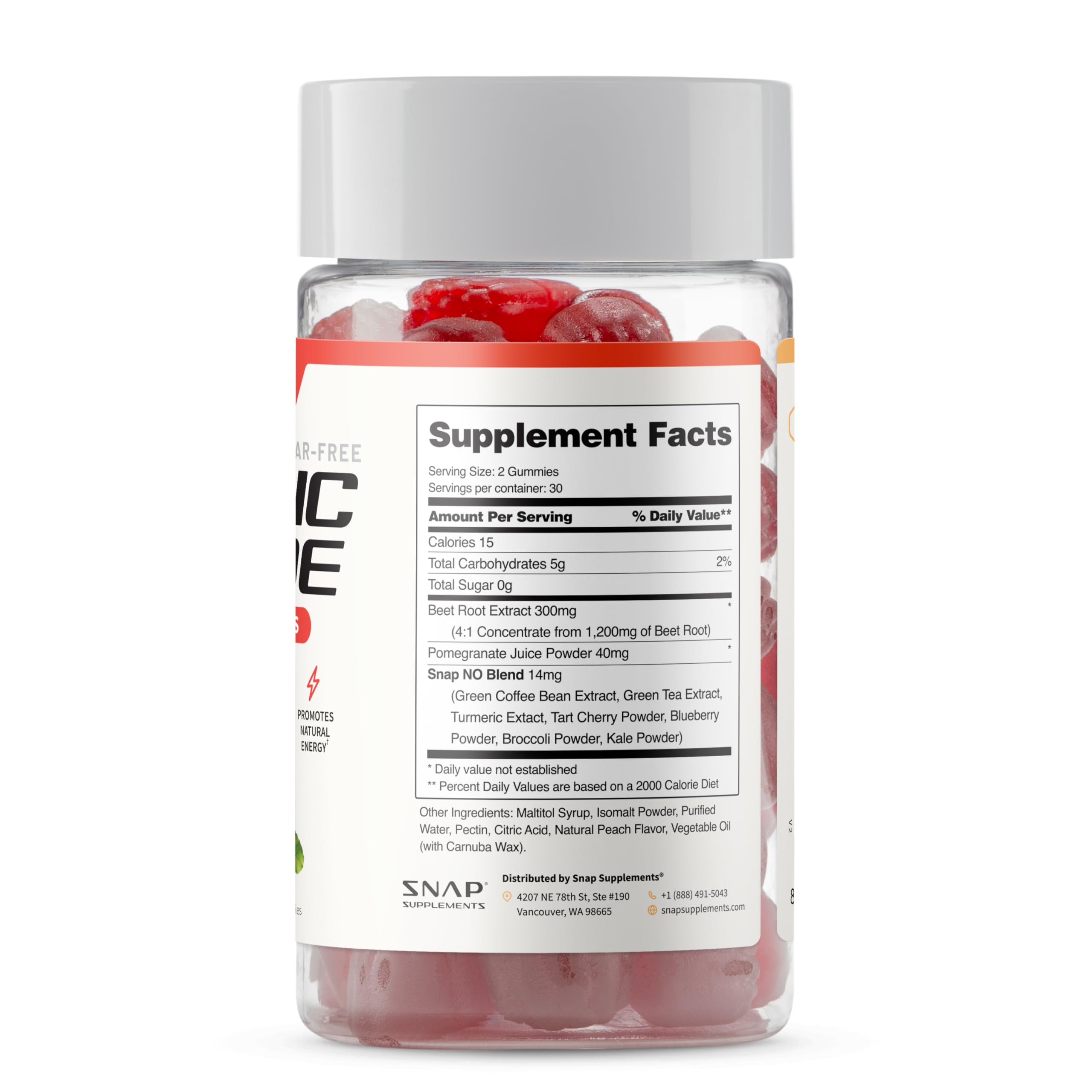 Ingrediente vegetal de origen natural en Snap Supplements para rendimiento moderado.