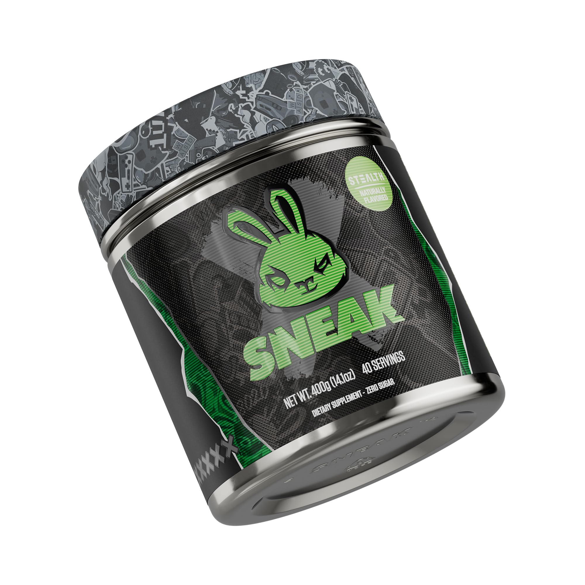 SNEAK Stealth en empaque, polvo sin azúcar para concentración sostenida
