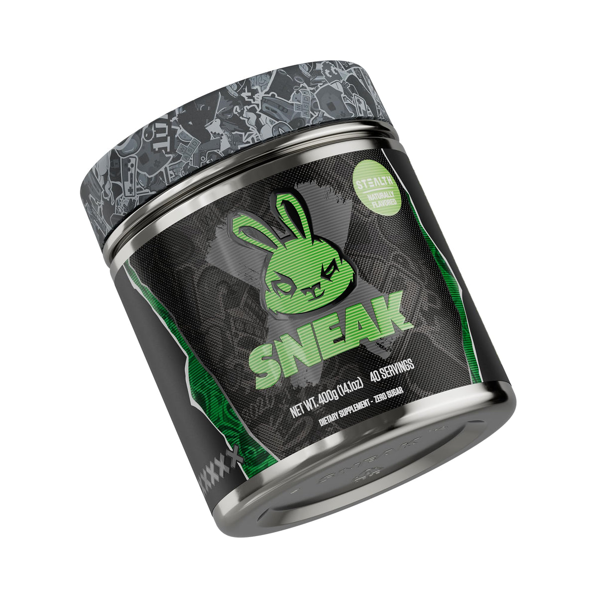 SNEAK Stealth en empaque, polvo sin azúcar para concentración sostenida
