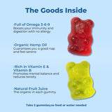 Textura masticable de SNEDARK Hemp Gummies, fácil consumo durante la jornada.