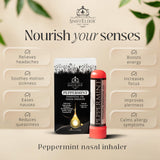 SniffElixir inhalador nasal con aceites orgánicos: mentolado para despertar sentidos.