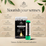 Inhalador SniffElixir con diseño portátil para alivio rápido fuera de casa.