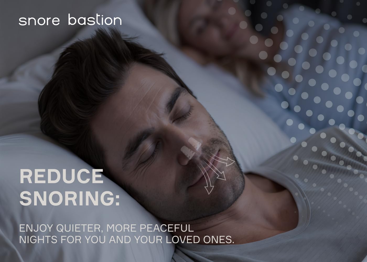 Snore Bastion dilatadores nasales grandes: reutilizables con estuche de transporte.