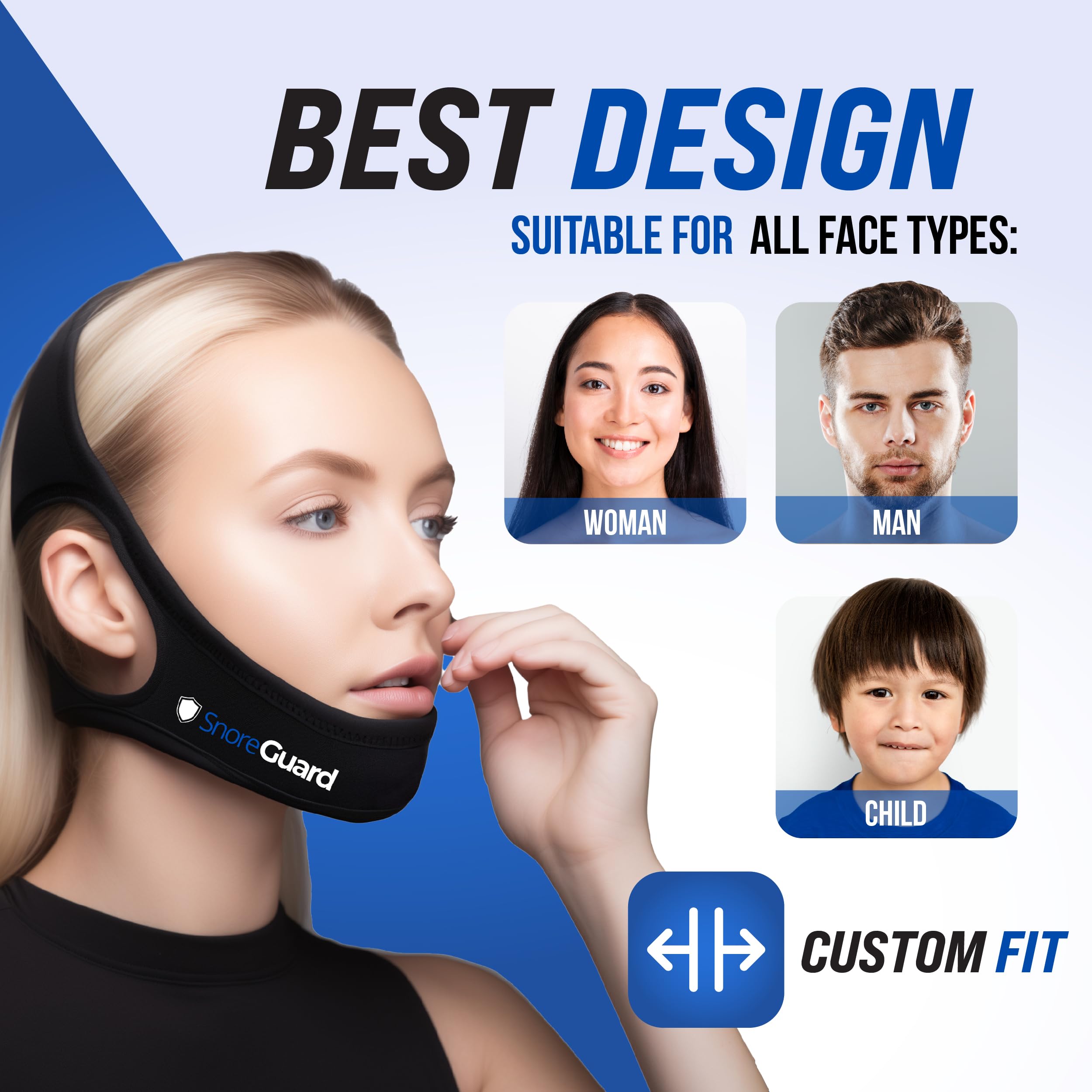 SnoreGuard compatible con CPAP ayuda al sellado y flujo de aire