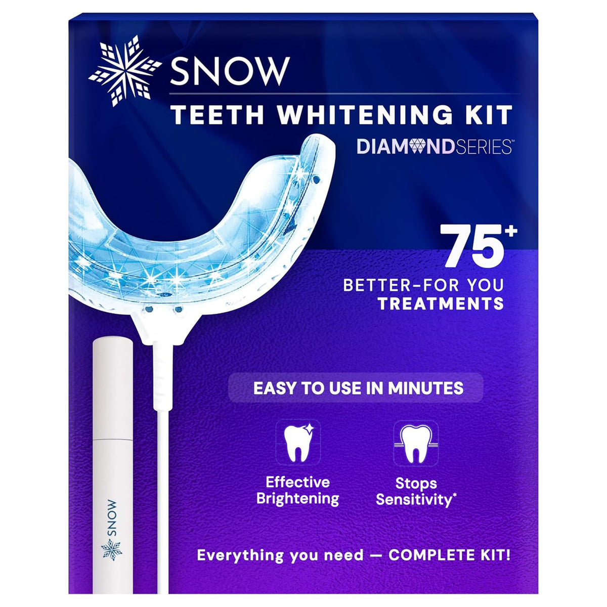 Snow Diamante LED máscara bucal para blanqueamiento en casa, fácil de usar