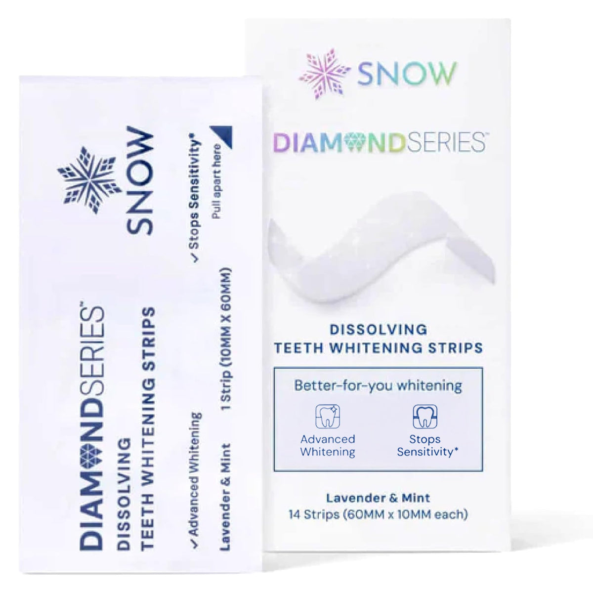 Snow DiamondSeries Strips empaque práctico para uso diario.
