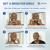 Snow DiamondSeries Strips mantiene comodidad dental durante el tratamiento.