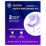 Snow kit blanqueamiento dental con luz LED para uso en casa, con resultados visibles.