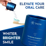 Snow Magic cepillado diario con polvo, diseño práctico para viajes.