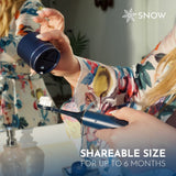 Snow Magic dientes brillantes con fragancia lavanda menta.