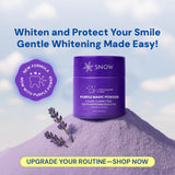 SNOW Polvo Mágico Púrpura: textura violeta que corrige tonalidades y potencia la limpieza