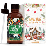 SNOWSEN Aceite esencial Corona Navideña, botella ámbar con gotero para difusor
