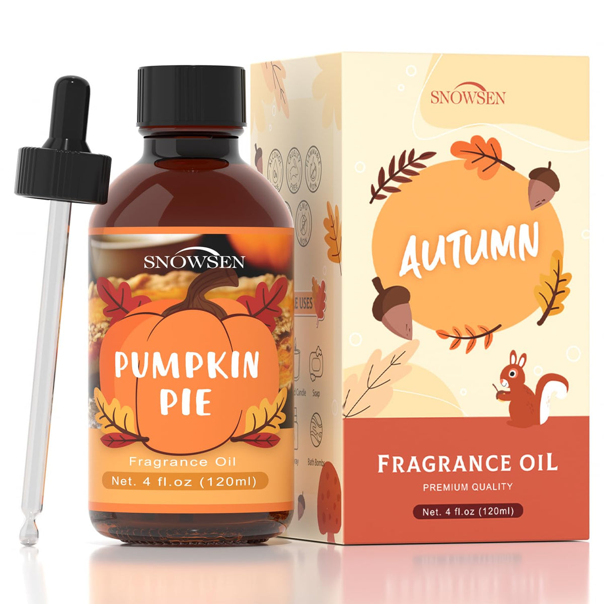 SNOWSEN aceite de tarta de calabaza 120 ml para ambientar espacios con aroma cálido