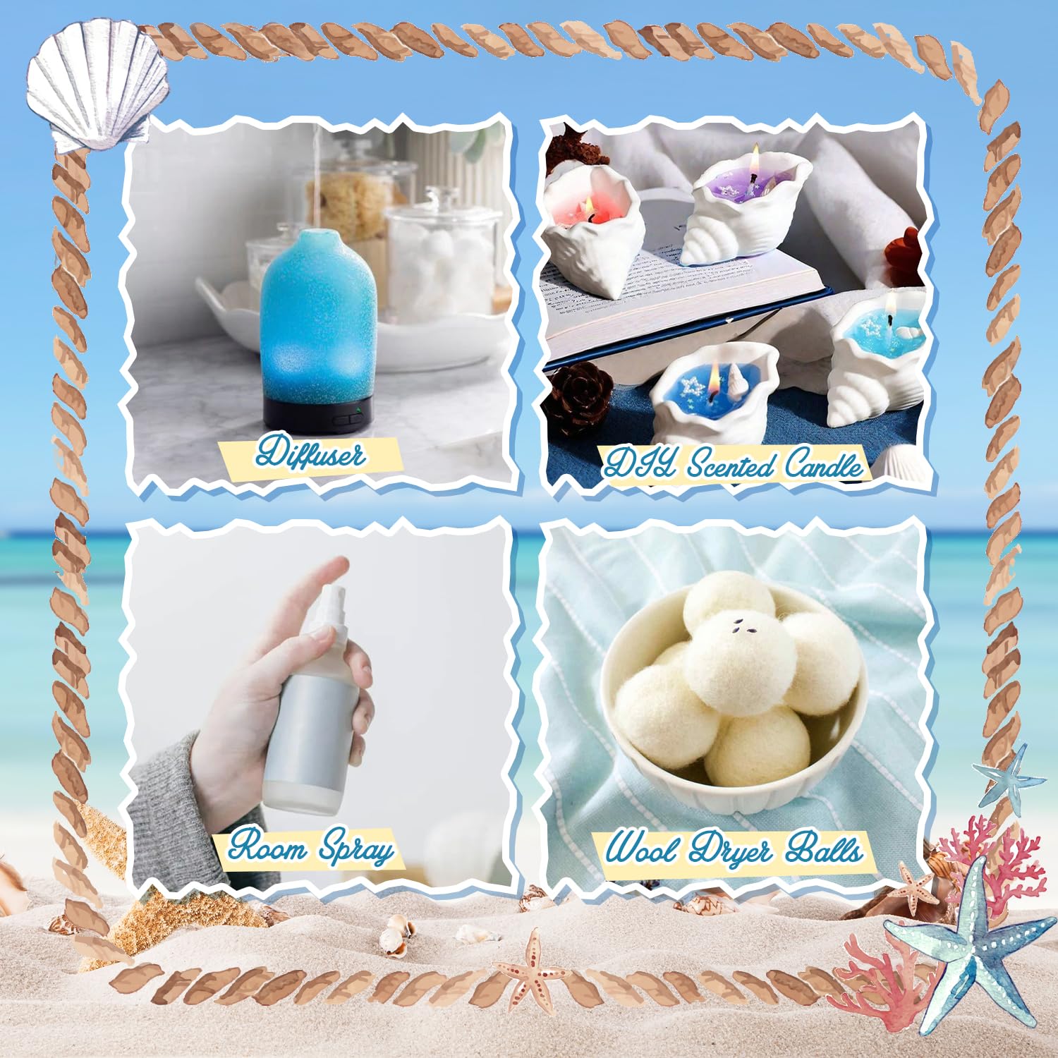 SNOWSEN Beach Coco Sol: aroma a coco para difusor y productos de manualidades.