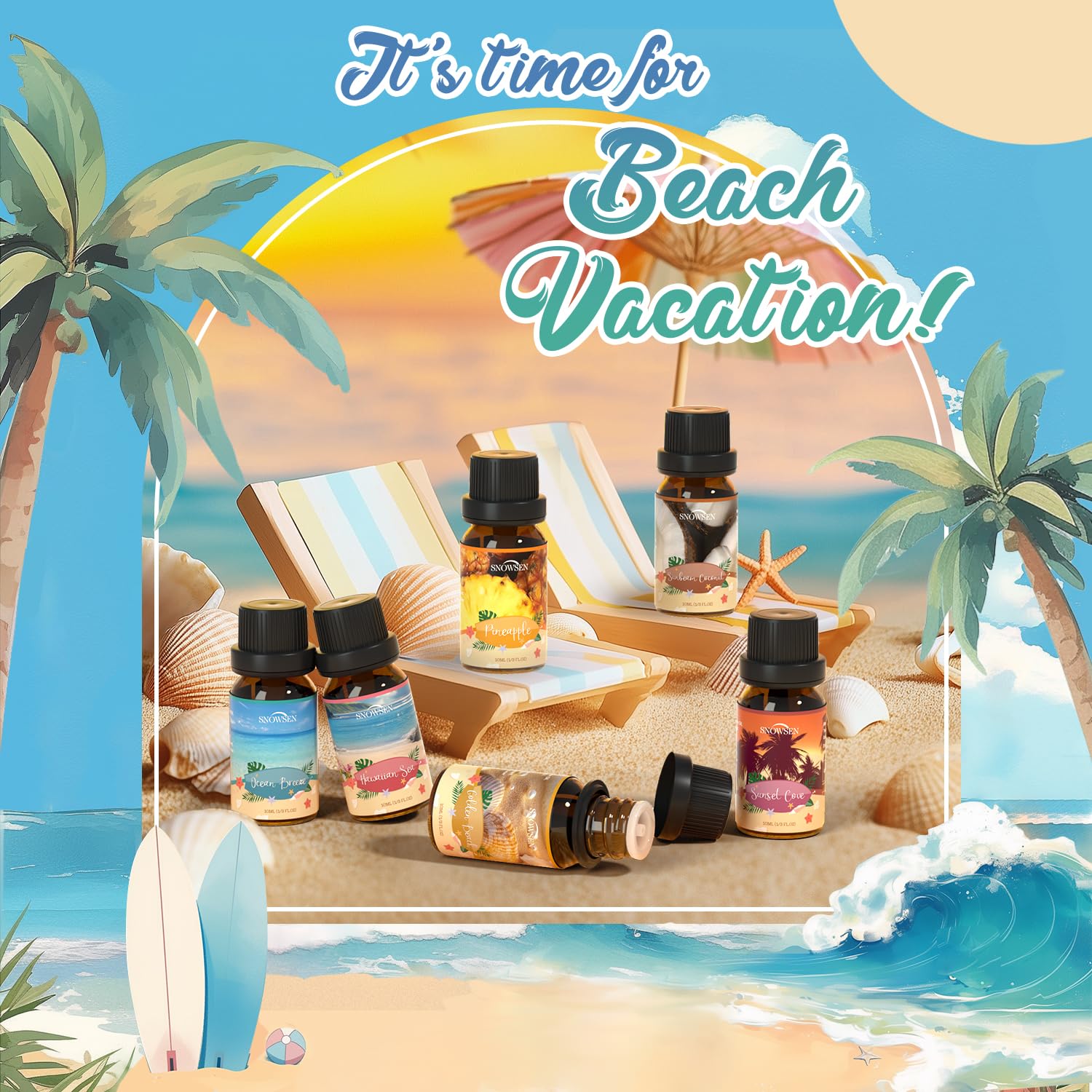 SNOWSEN Beach Piña Tropical: nota frutal para proyectos de manualidades.