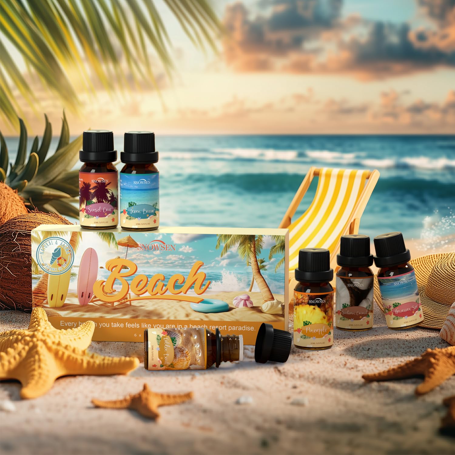 SNOWSEN Beach Puesta de Sol: ideal para difusor y sprays de ambiente.