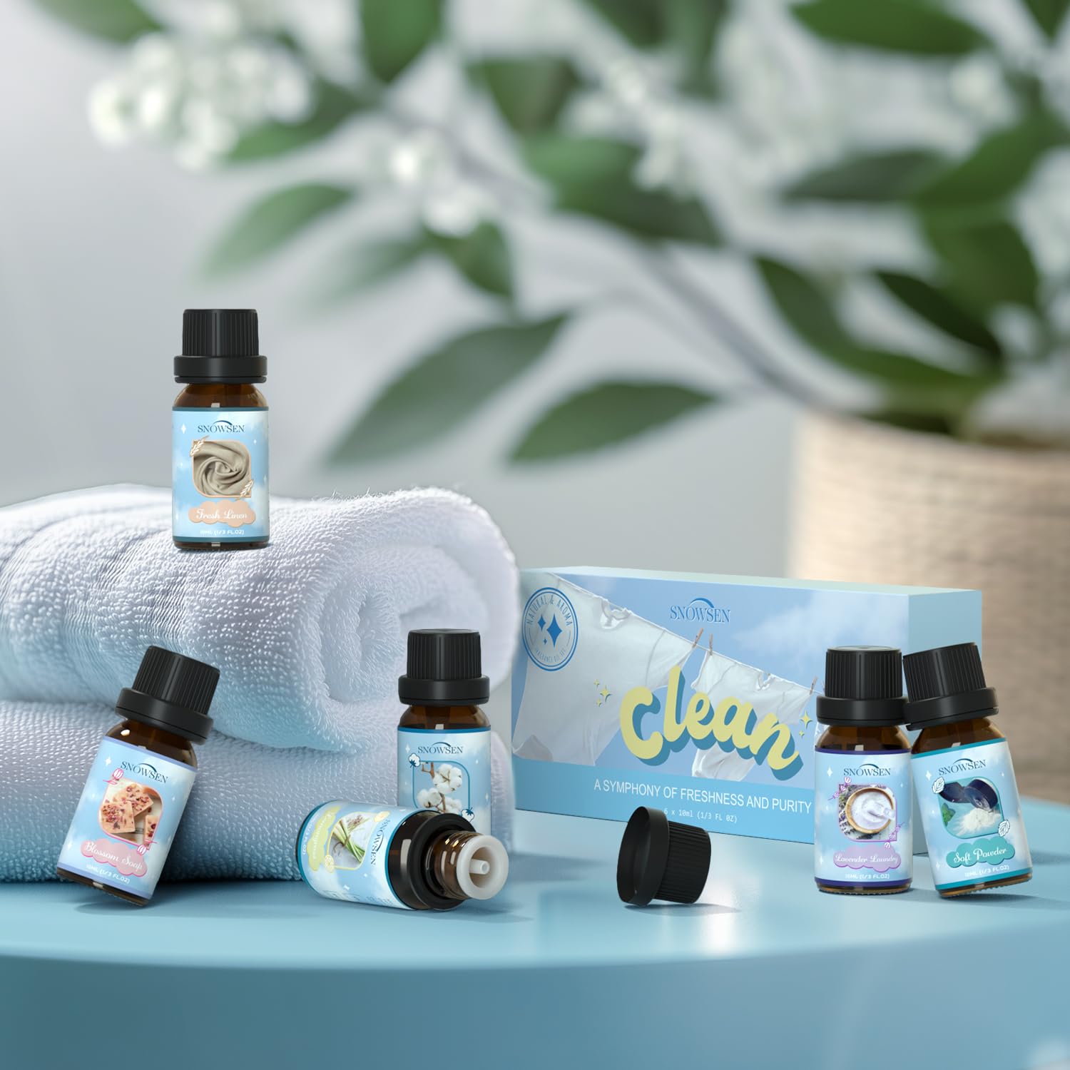 SNOWSEN set de aceites: botella Jabón Floral para proyectos caseros de velas y jabones
