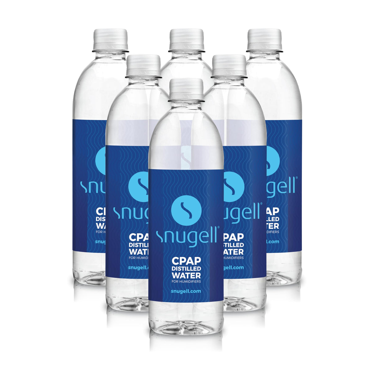 Snugell agua destilada para CPAP, botellas de 20 oz, ideal para uso diario y limpieza.