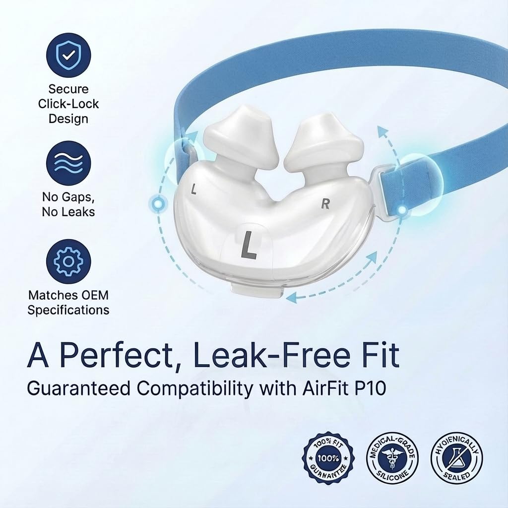 Instalación fácil del cojin nasal Snugell AirFit P10.