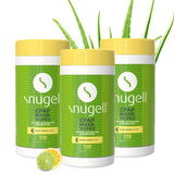 Toallitas Snugell CPAP con aroma cítrico para limpiar mascarilla y tubo rápidamente.