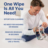 Empaque de viaje compacto de Snugell CPAP facilita la limpieza en casa o al viajar.