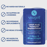 Snugell correa gris-azul para AirFit F20, compatible y fácil de mantener.