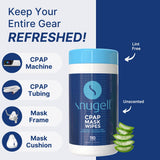 Limpieza suave de mascarilla CPAP con aloe vera para cuidado de dispositivos