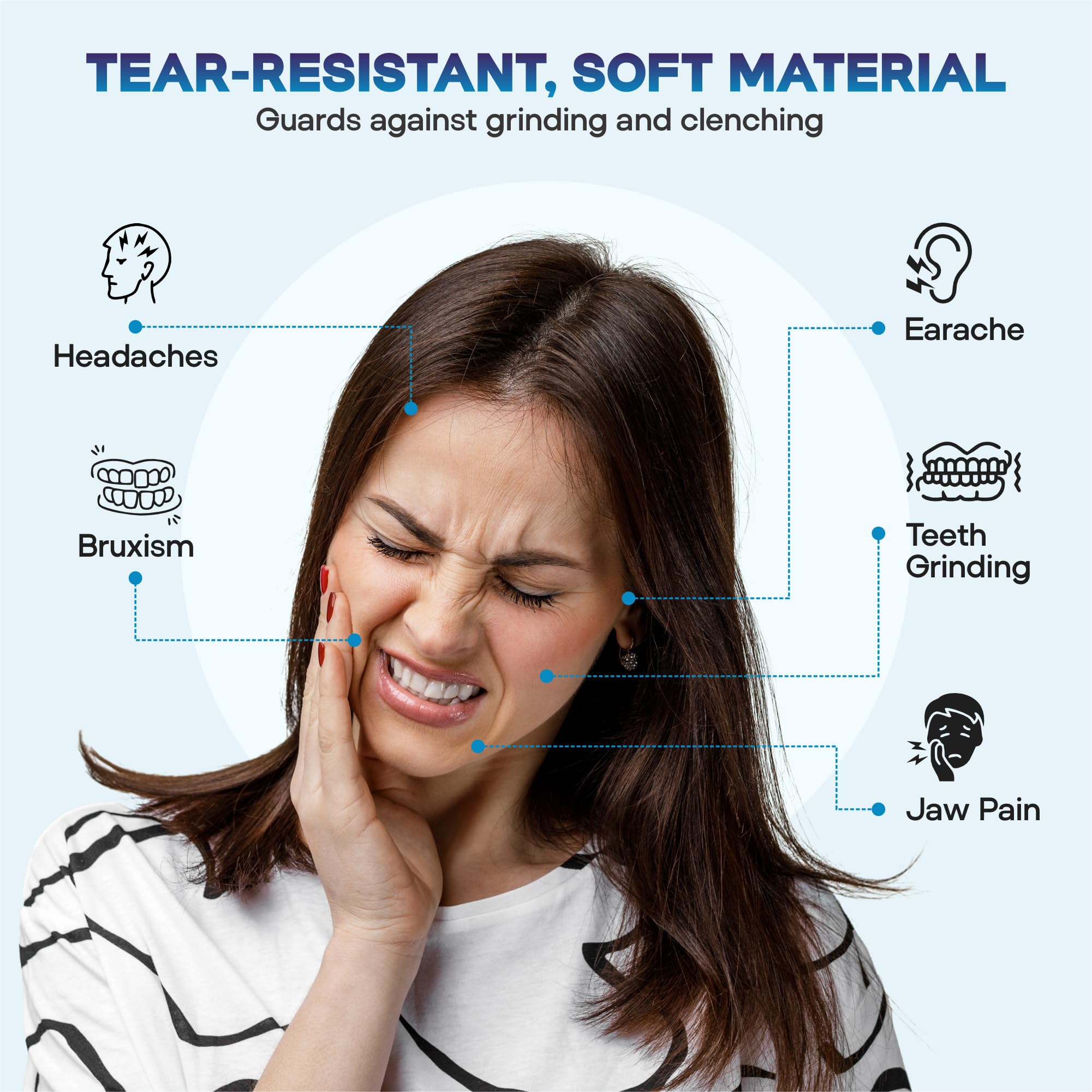 Snugseal Dental Guard 2-Pack: estuche incluido para guardar limpio.