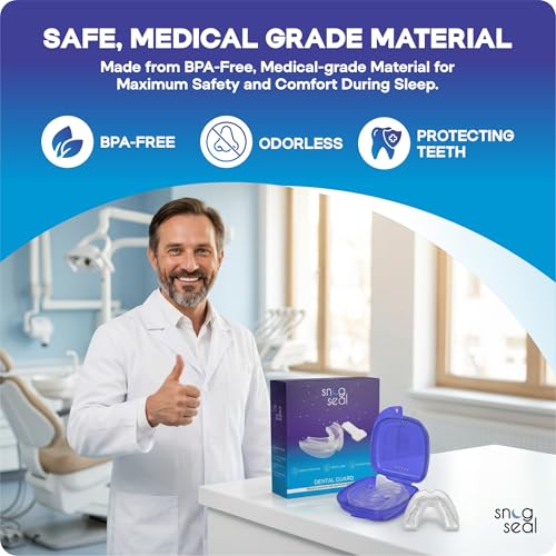 Snugseal Dental Guard 2-Pack: material libre de BPA para dormir con seguridad.