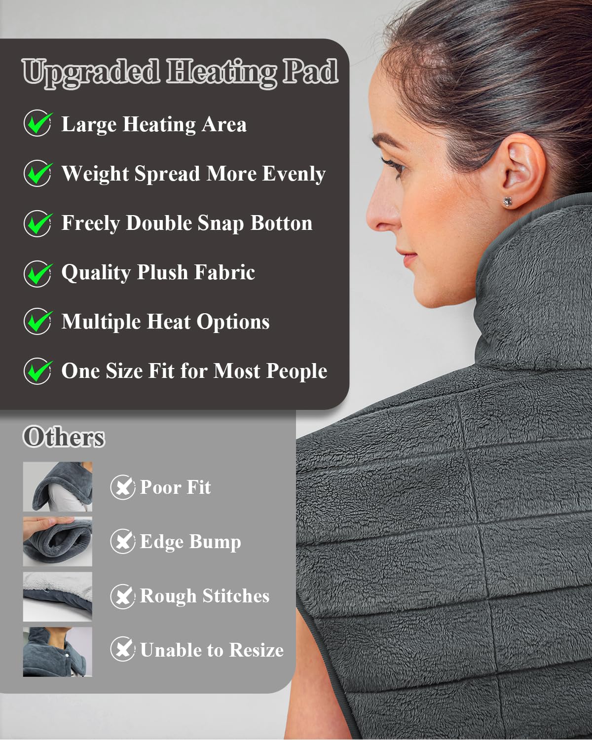 SNUGYOURT seis niveles de calor y temporizadores para versatilidad
