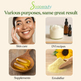 Soapeauty lecitina de girasol líquido muestra textura líquida ideal para cosméticos